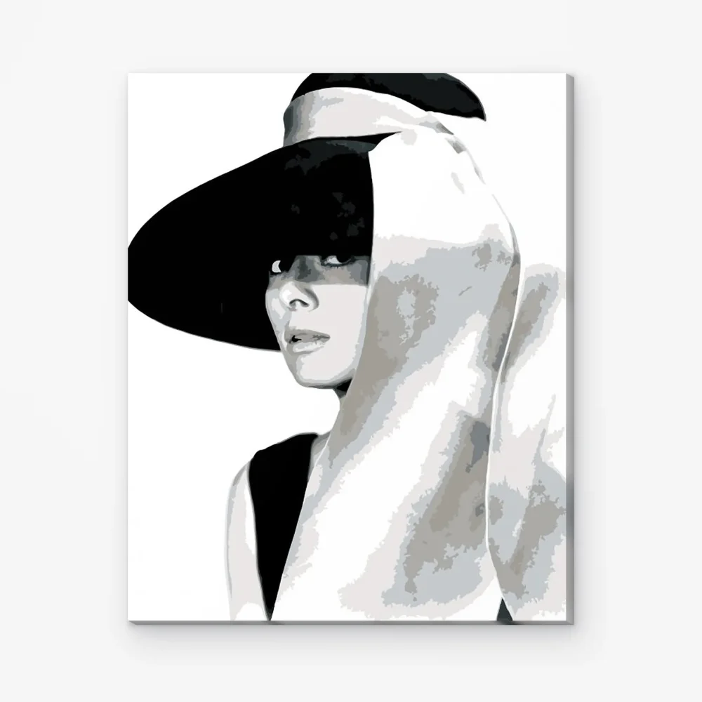 Pintar por Números - Audrey Hepburn con sombrero