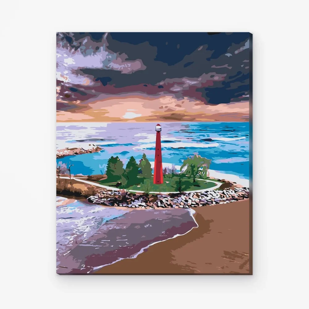 Pintar por Números - Baliza roja alta