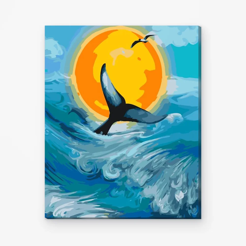 Pintar por Números - Ballena al atardecer