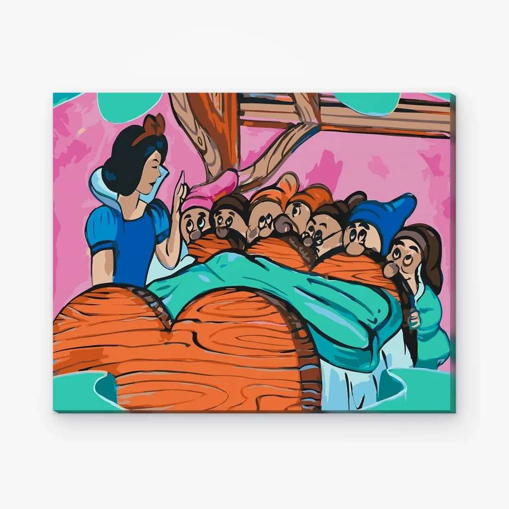 Pintar por Números - Blancanieves y los 7 enanitos