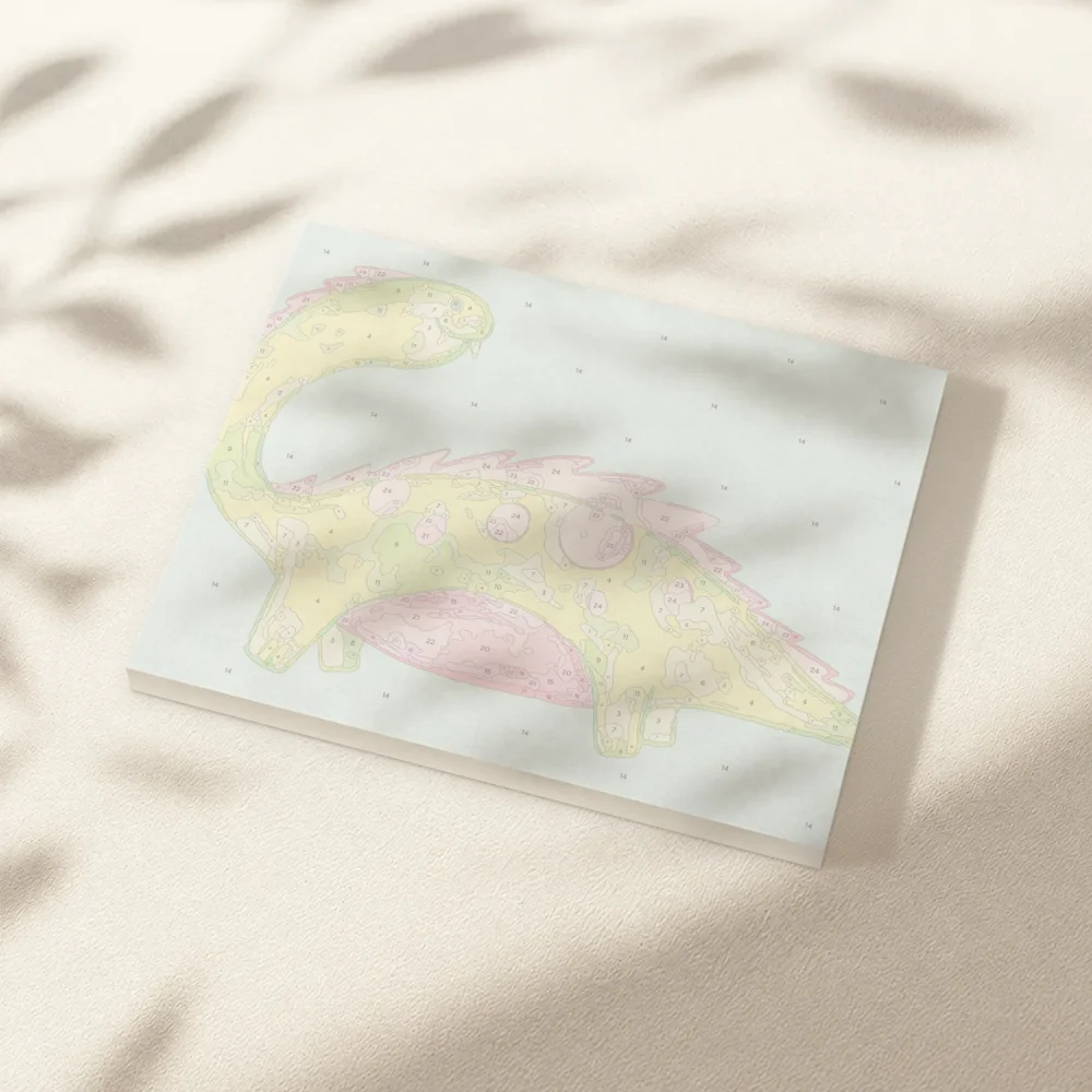 Pintar por Números - Bonito dinosaurio