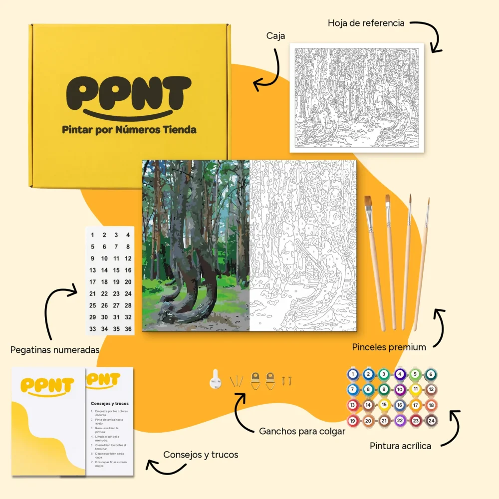Pintar por Números - Bosque Torcido, Polonia