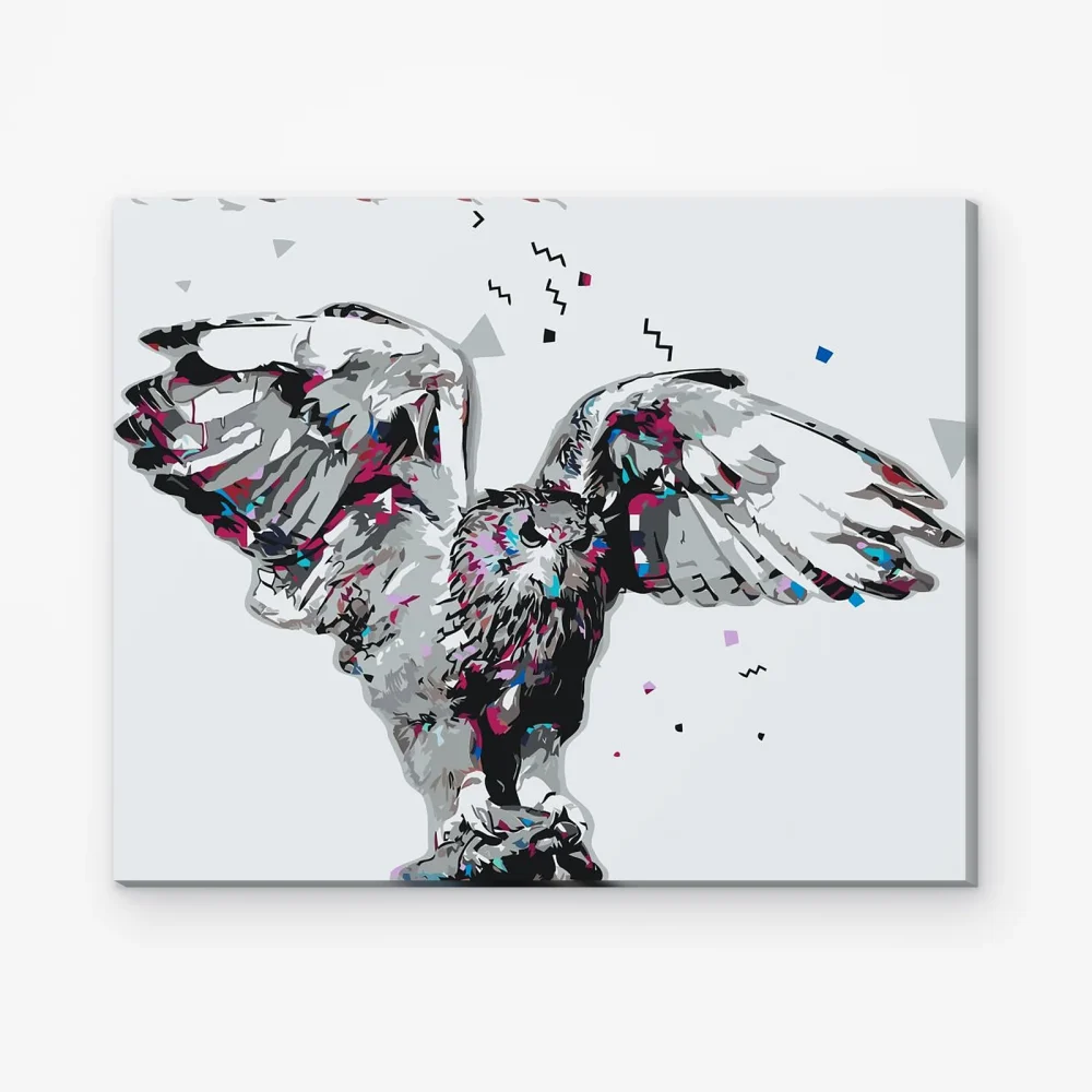 Pintar por Números - Búho nival Plata