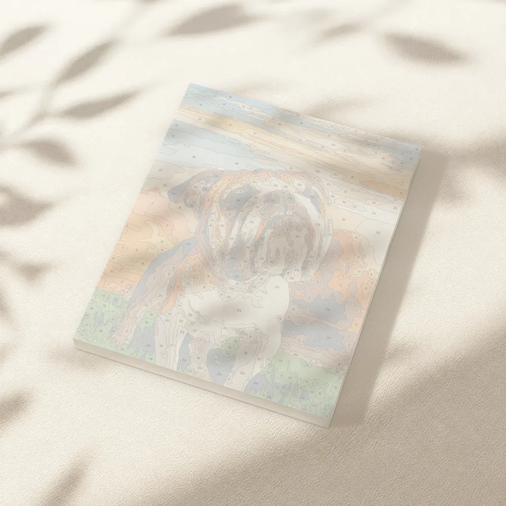 Pintar por Números - Bulldog inglés en el jardín