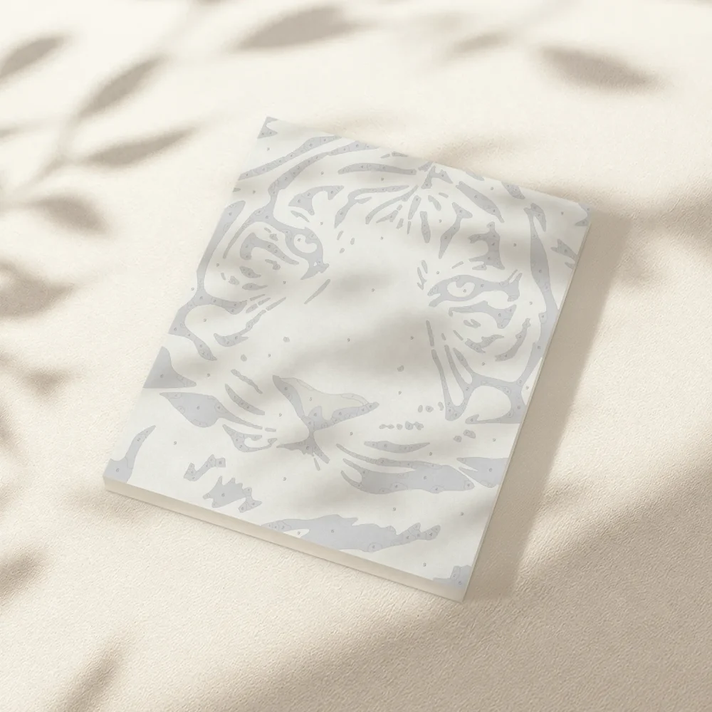 Pintar por Números - Cabeza de tigre blanco y negro