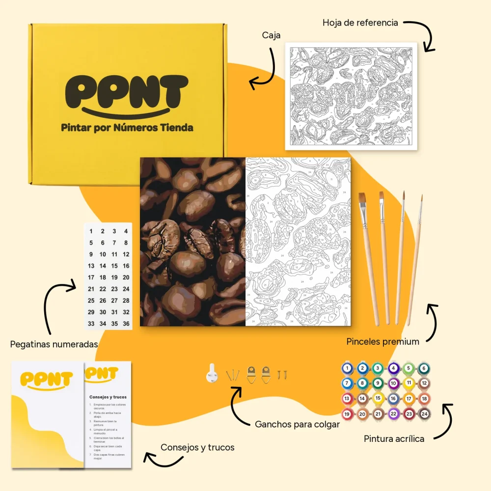 Pintar por Números - Café en grano
