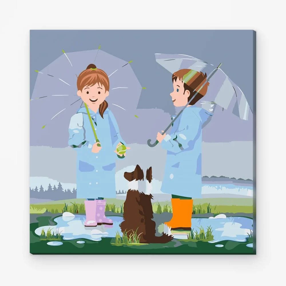 Pintar por Números - Caminar bajo la lluvia