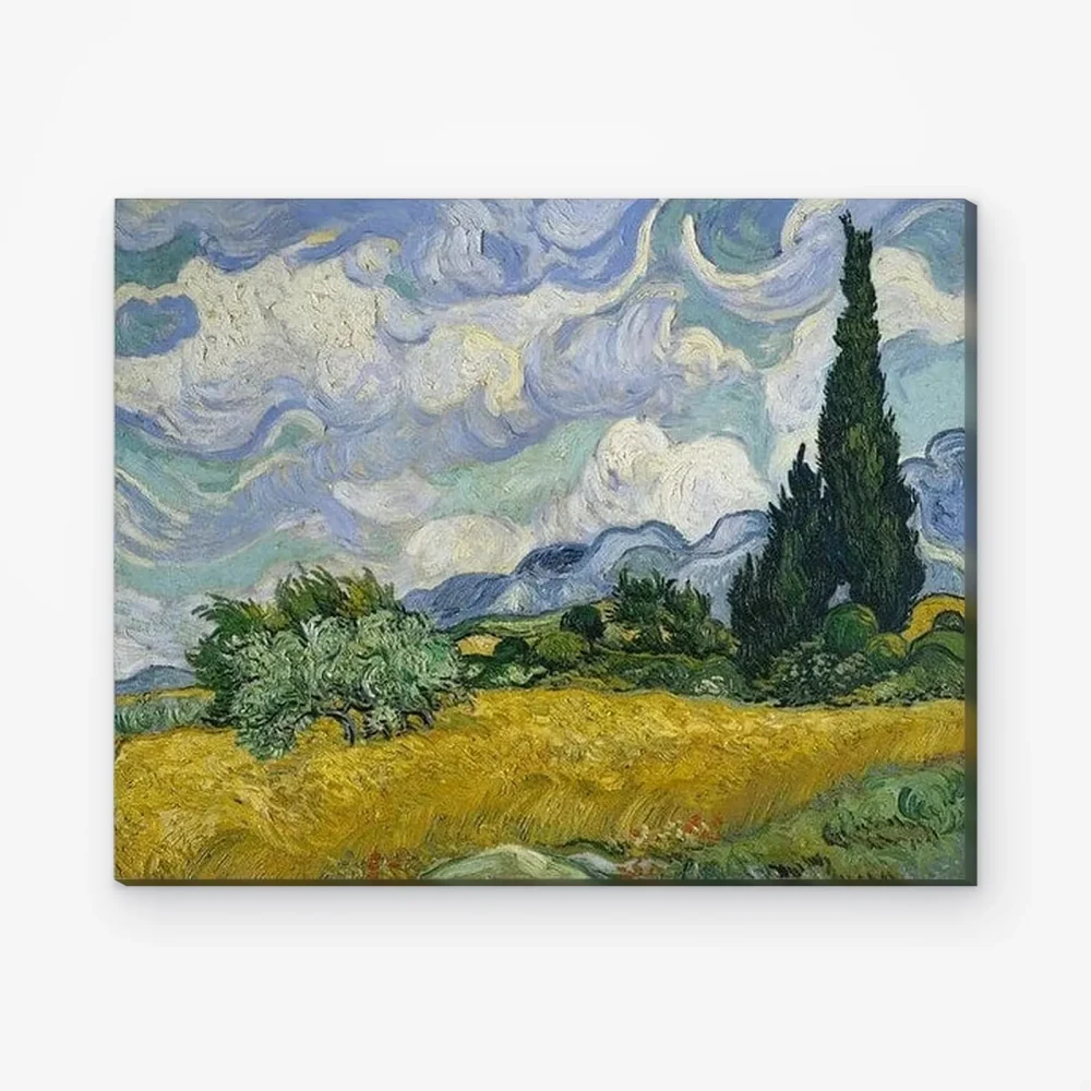 Pintar por Números - Campo de trigo con cipreses - Vincent Van Gogh