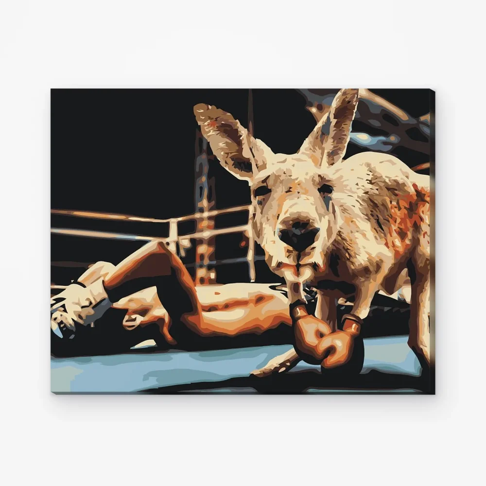 Pintar por Números - Canguro en el ring