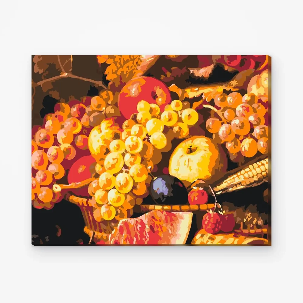 Pintar por Números - Cesta llena de fruta