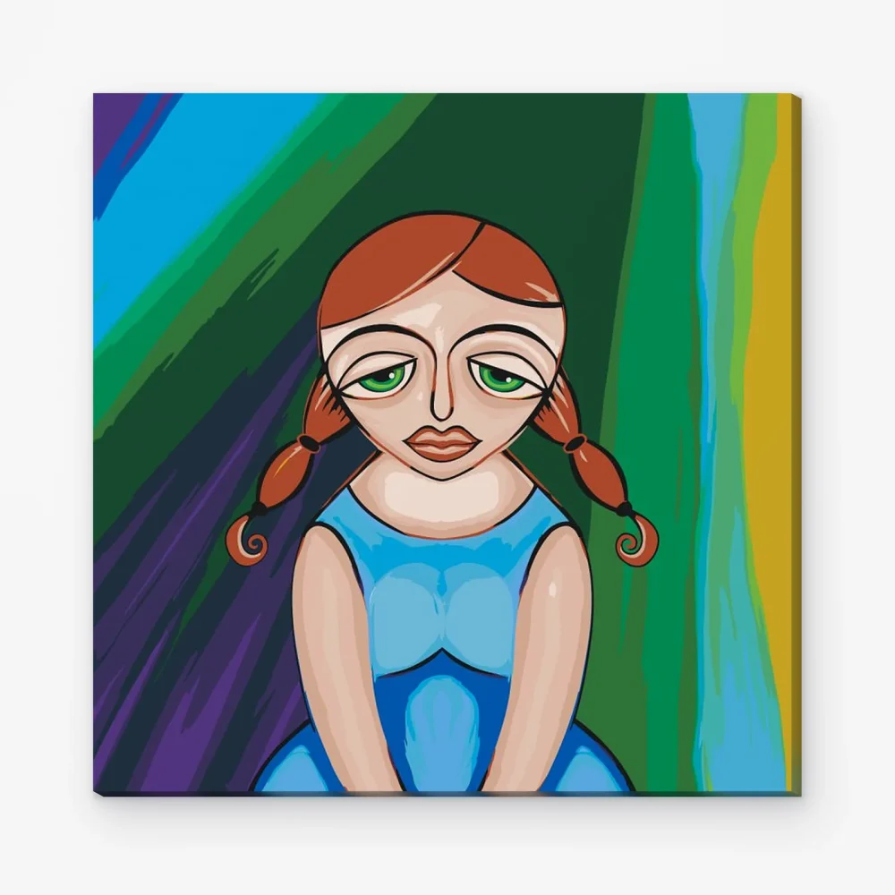 Pintar por Números - Chica infeliz