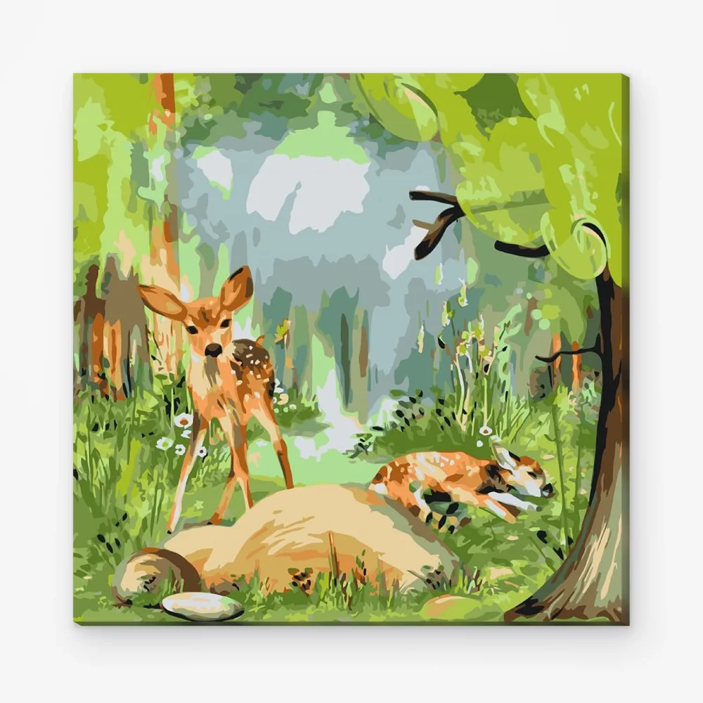 Pintar por Números - Ciervos en el bosque
