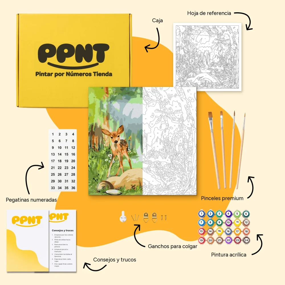 Pintar por Números - Ciervos en el bosque