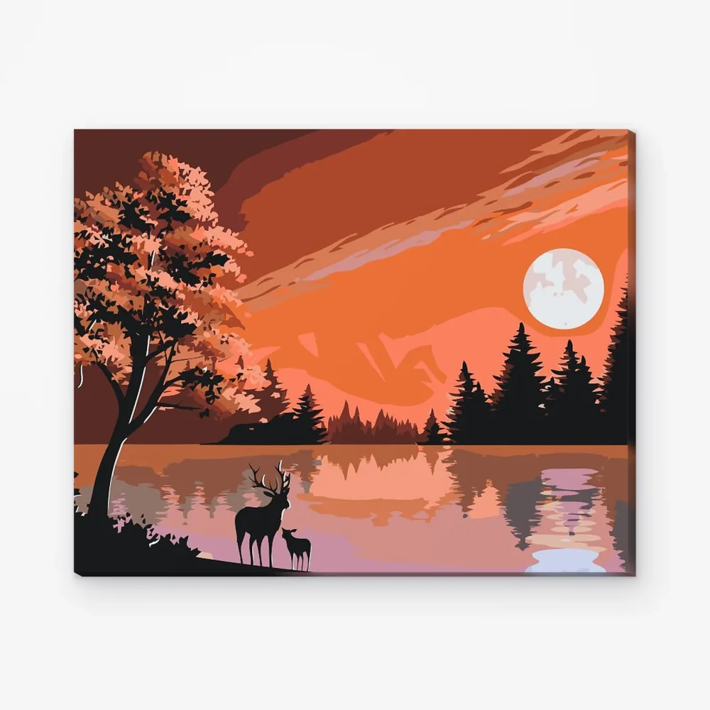 Pintar por Números - Ciervos en libertad