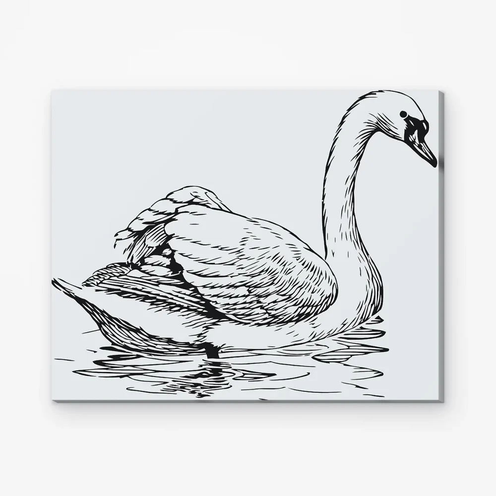 Pintar por Números - Cisne en el lago