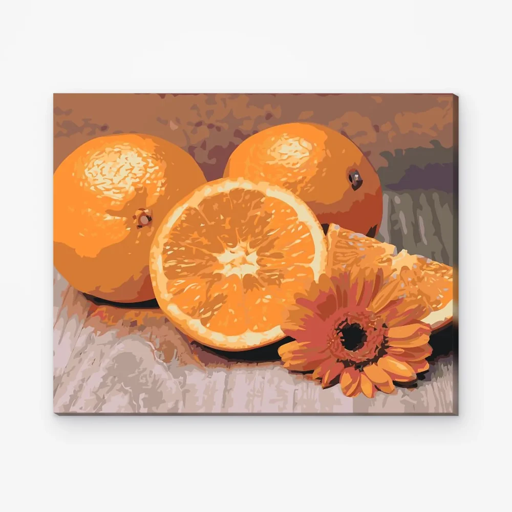 Pintar por Números - Cítricos, naranja