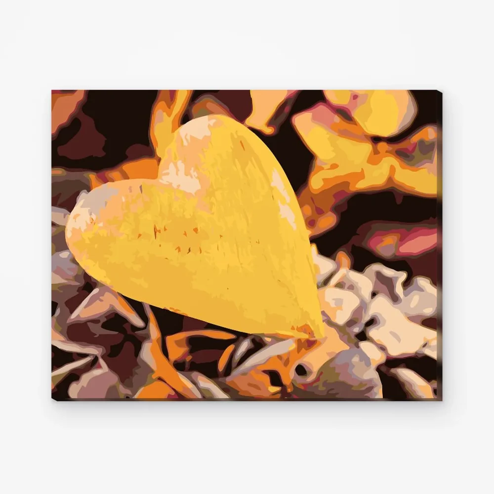 Pintar por Números - Corazón amarillo