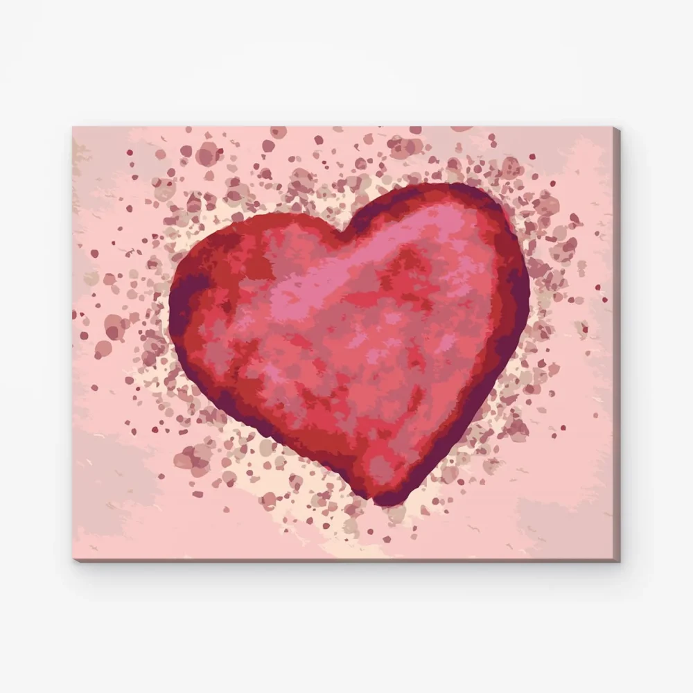 Pintar por Números - Corazón rojo