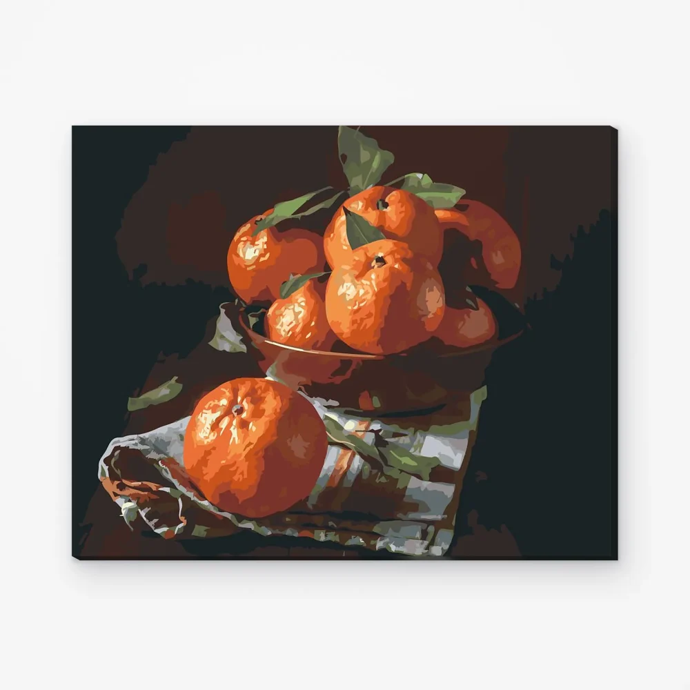 Pintar por Números - Cuenco con mandarinas