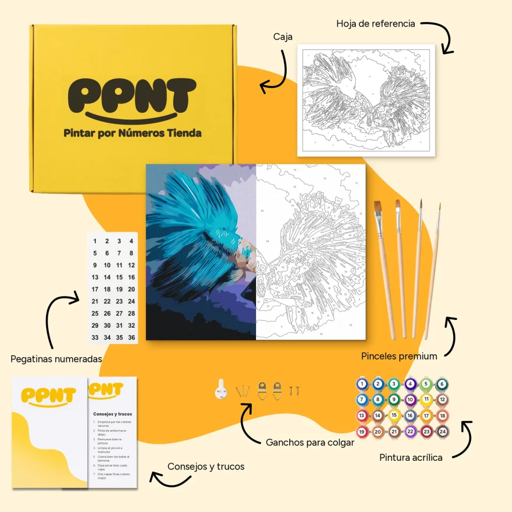 Pintar por Números - Dos peces
