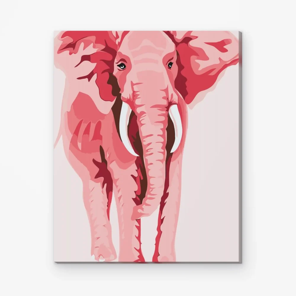 Pintar por Números - Elefante rosa