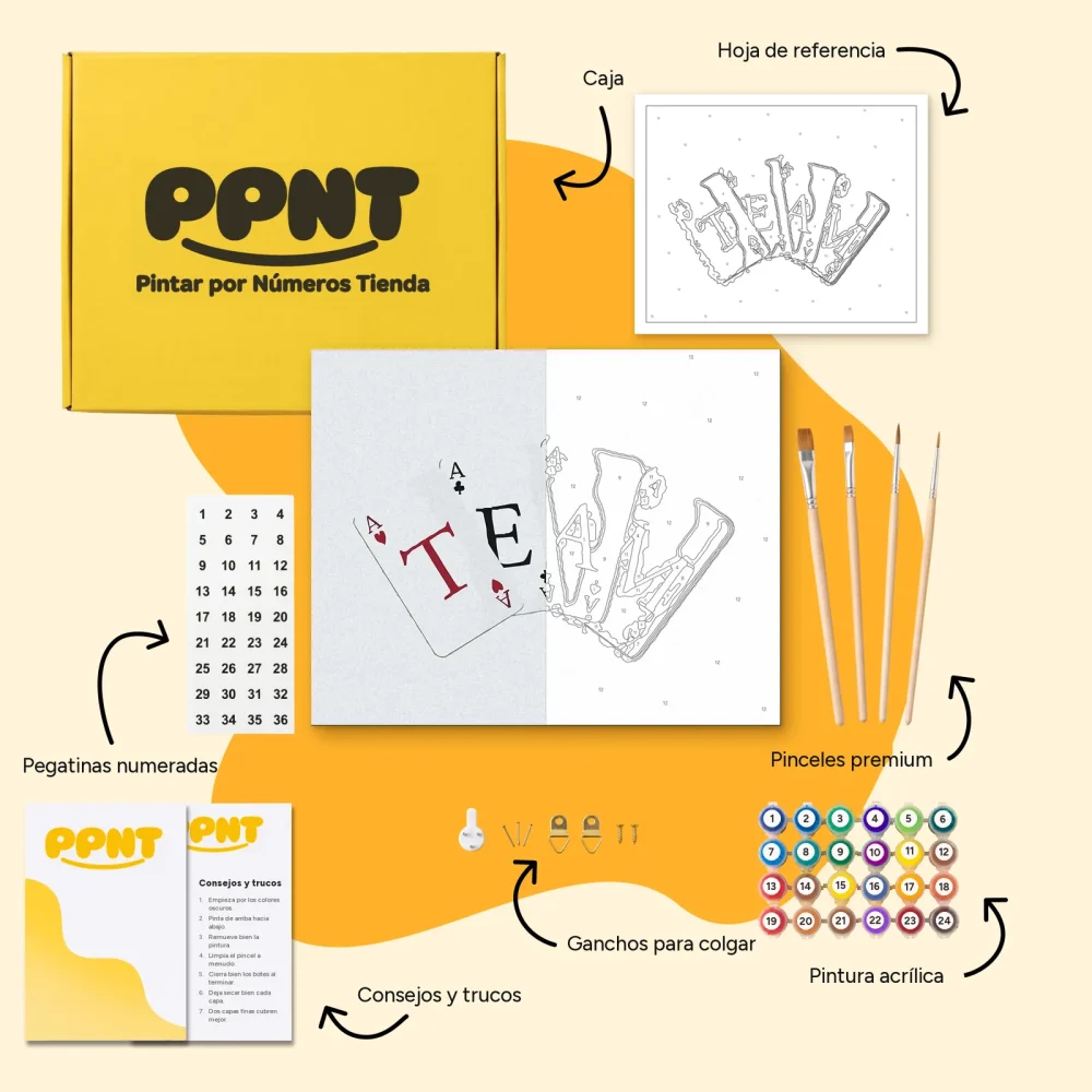Pintar por Números - Equipo de tarjetas