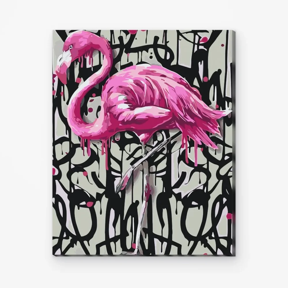 Pintar por Números - Flamenco rosa