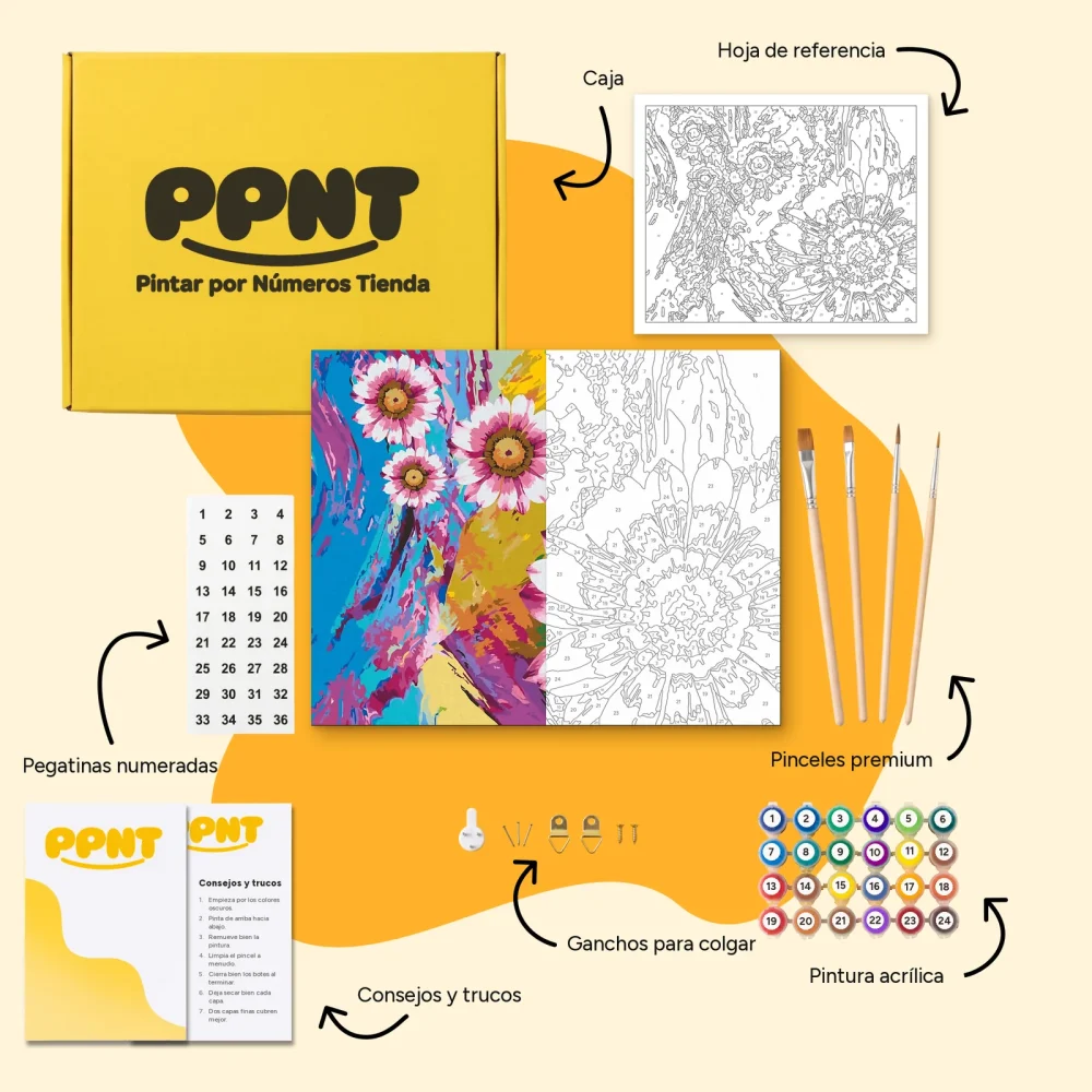 Pintar por Números - Flores de verano
