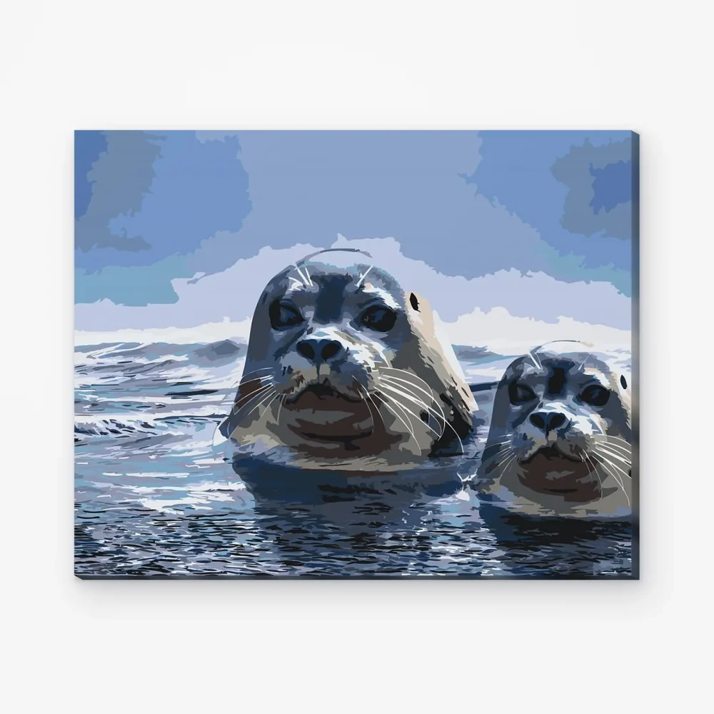 Pintar por Números - Focas a la caza