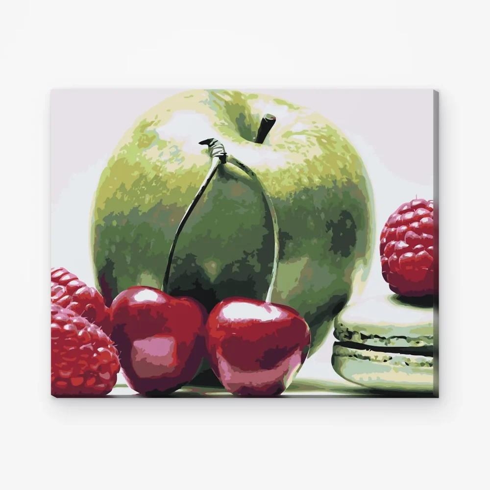 Pintar por Números - Fruta y macarrones