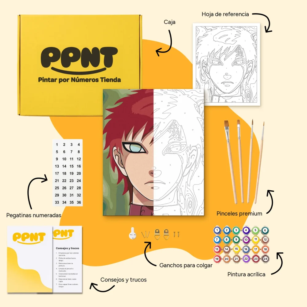 Pintar por Números - Gaara naruto