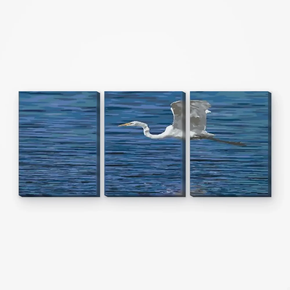 Pintar por Números - Garza blanca (lote de 3)
