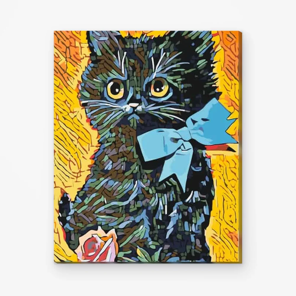 Pintar por Números - Gatito con lazo
