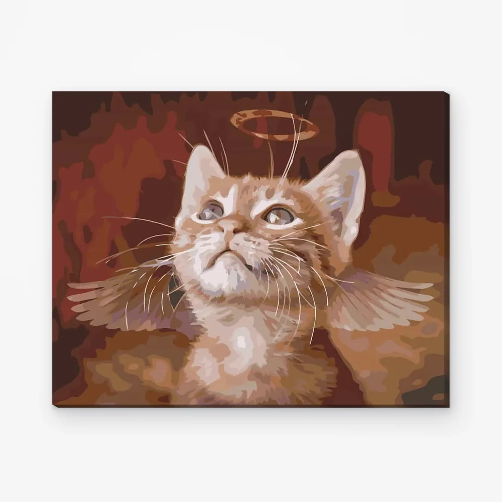 Pintar por Números - Gato Ángel