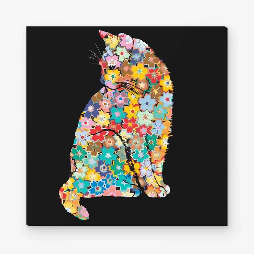 Pintar por Números - Gato Flor