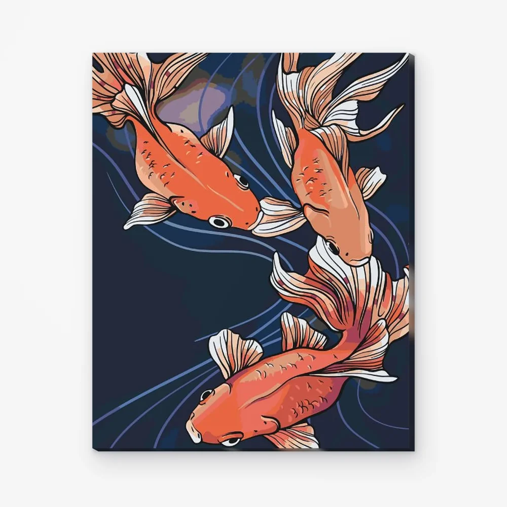 Pintar por Números - Goldfish estilo japonés