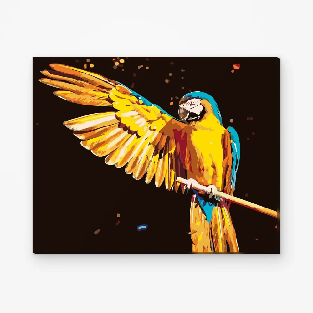 Pintar por Números - Guacamayo azul y amarillo