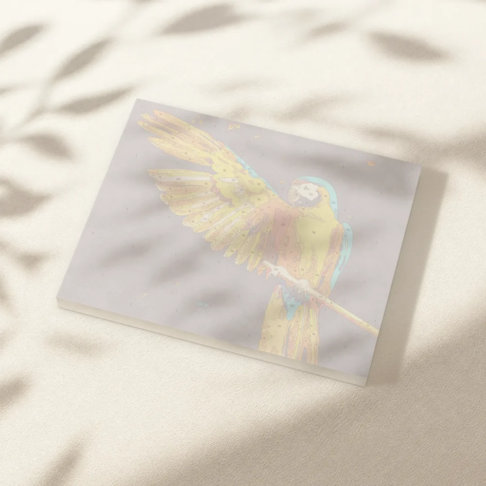 Pintar por Números - Guacamayo azul y amarillo