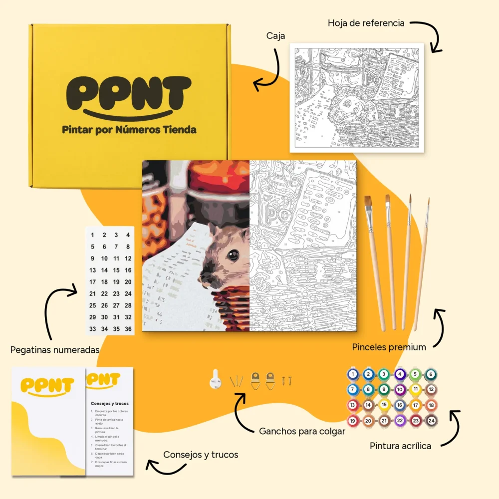 Pintar por Números - Hámster de compras