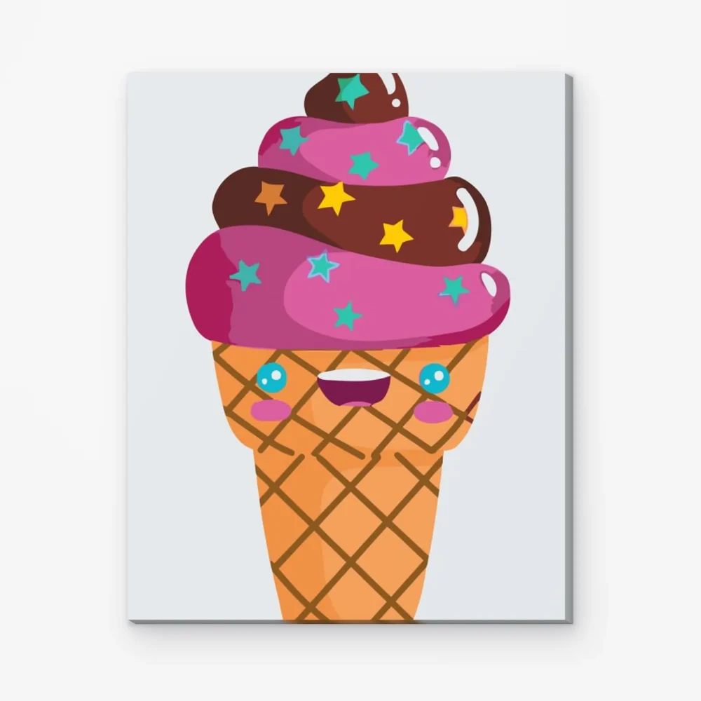 Pintar por Números - Helado sonriente