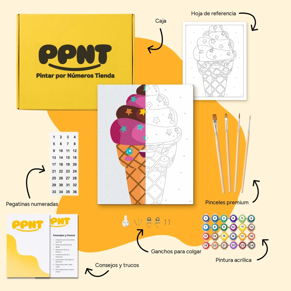 Pintar por Números - Helado sonriente