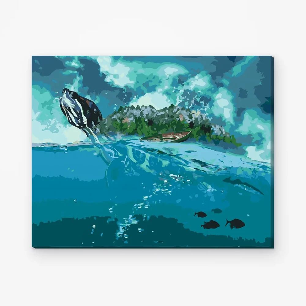 Pintar por Números - Isla en la concha