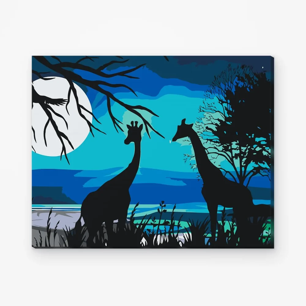 Pintar por Números - Jirafas en África