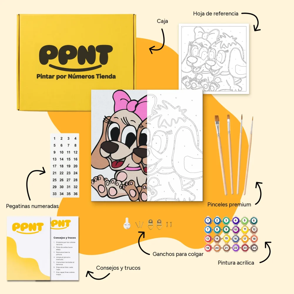 Pintar por Números - La alegría del perro