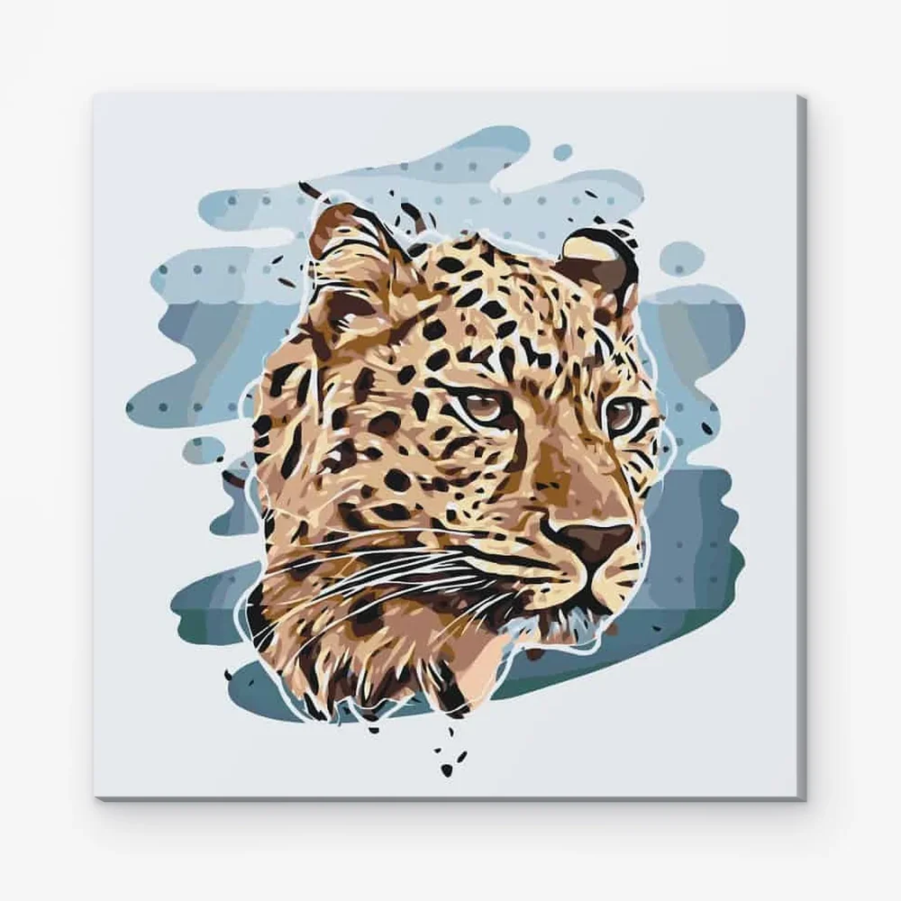 Pintar por Números - La cabeza de un leopardo