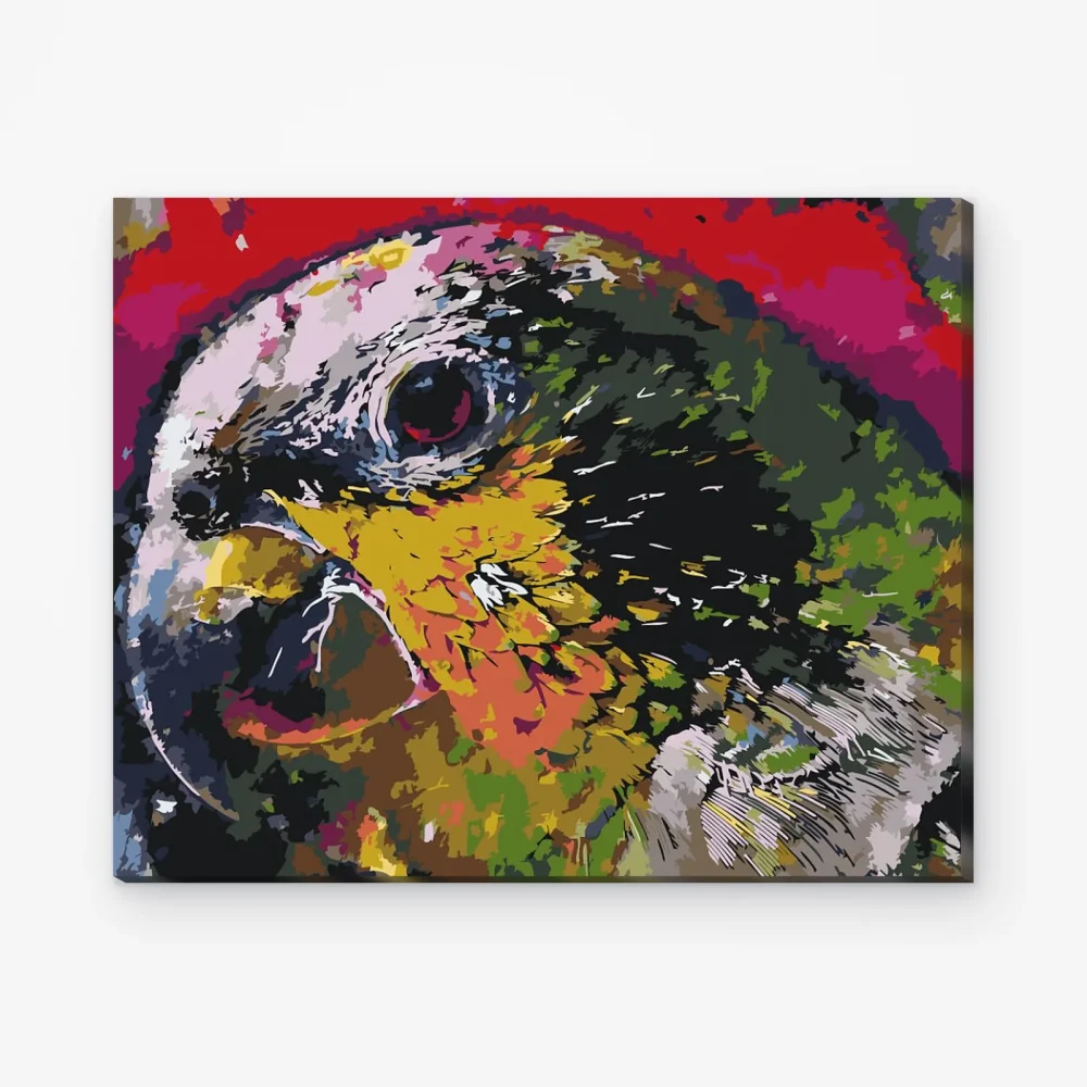 Pintar por Números - La cabeza de un loro