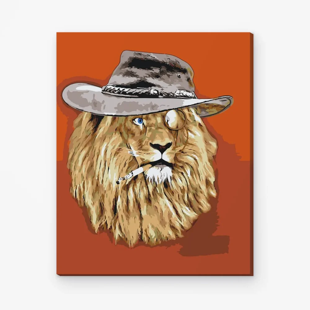 Pintar por Números - León con sombrero