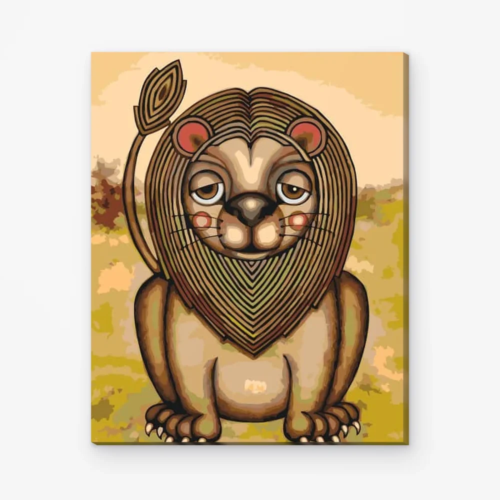 Pintar por Números - León de mejillas rosadas
