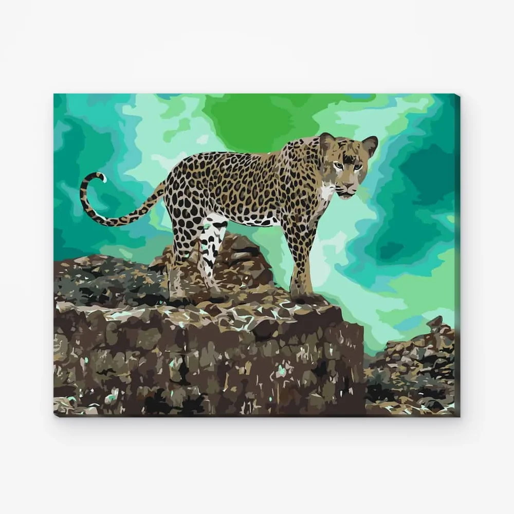 Pintar por Números - Leopardo al acecho de su presa