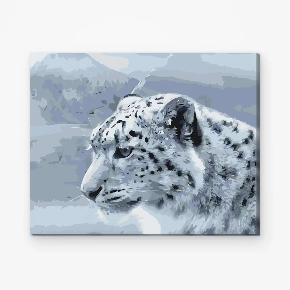 Pintar por Números - Leopardo blanco